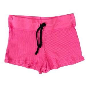 Love Junkie hot pink thermal short girls size Large NWOT never worn